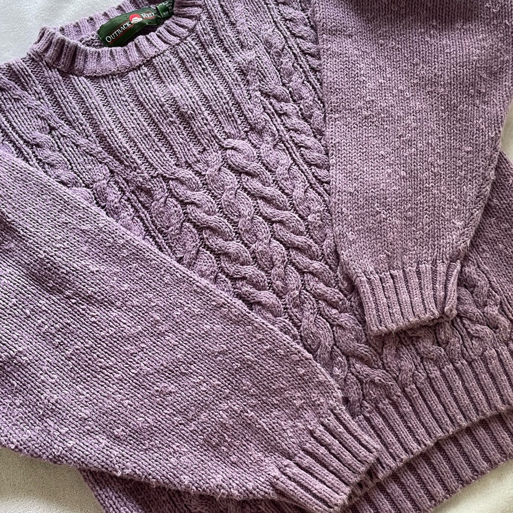Outback Red Lavender Cable Knit Sweater